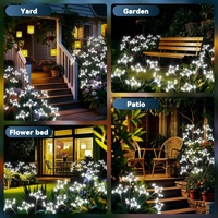 Lampes solaires LED de jardin en forme de lucioles, étanches IP65, à piquer dans le sol, décoratives, festives, oscillantes, 70 cm, angle de faisceau 360°, lumière neutre