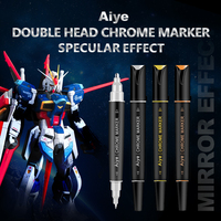 Marqueur liquide double tête effet miroir chromé pour peinture artistique DIY sur roches, bois, verre – Qualité OEM, imperméable