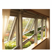 Ventanas Modernas de Aluminio con Toldo para el Hogar, Doble Acristalamiento Aislante, Colores Personalizados, Insonorizadas, Abatibles y con Apertura Exterior