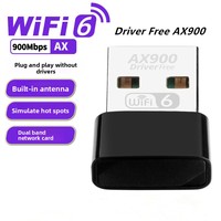 Pilote gratuit 900M Mini USB WiFi Dongle Dual Band 802.11ax USB WiFi 6 Adaptateur WiFi AX900 pour PC portable