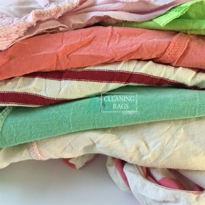 Chiffons de nettoyage en tricot colorés en vrac, chiffons en coton recyclé de couleurs mélangées, chiffons en coton clair coupés - Product Image 3