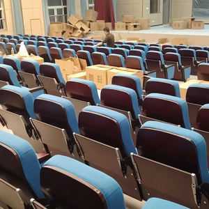 <span class=keywords><strong>Chaises</strong></span> d'auditorium pliables en tissu bleu moderne avec tableaux <span class=keywords><strong>de</strong></span> <span class=keywords><strong>table</strong></span> adaptés aux hôtels, écoles, salles <span class=keywords><strong>de</strong></span> conférence, cinémas et églises - Product Image 6