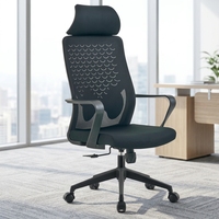Chaise de bureau ergonomique moderne pour cadres, confortable, pour la maison et l'ordinateur, fabriquée avec un matériau en maille durable