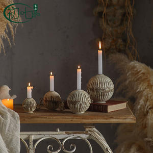 Juego de cuatro portavelas de hierro estilo marroquí, decoración redonda para mesa, decoración del hogar, Navidad, boda, estudio. - Product Image 2