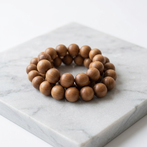 สร้อยคอลูกปัดไม้จันทน์ธรรมะลูกปัด - Product Image 1