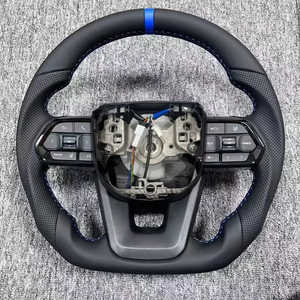 พวงมาลัยหนังแท้สไตล์ GR สำหรับรถยนต์โตโยต้า โคโรลล่า ฟอร์จูนเนอร์ วิช อัลติส เอฟเจ แลนด์ ครุยเซอร์ แอลซี200 แอลซี300 วิทซ์ ซีเอชอาร์ ทาโคมา - Product Image 4