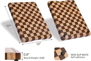 <span class=keywords><strong>Tagliere</strong></span> di legno con scanalature per il succo di legno <span class=keywords><strong>tagliere</strong></span> per la cucina fine grano <span class=keywords><strong>scacchi</strong></span> macellaio blocco vassoio di servizio - Product Image 3