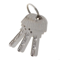 Serrure à cylindre européen SSR de bonne qualité, entraxe 70 mm, 60-100 mm, en laiton, zinc, aluminium, pour porte, 3 clés, nickelé noir