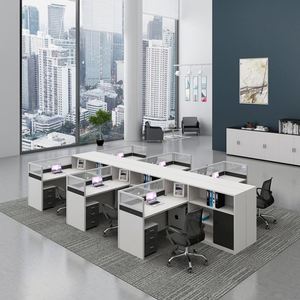 Wholesale Price Plane Office Cubicles Office Desk Workstation Office <b>Partitions</b> Table L Shaped Workstation - Product Image 2