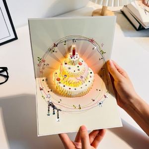 3D Greeting Card Music & Light Diamond Embellished Birthday <b>Gift</b> High-End Feel With Paper <b>Envelopes</b> - Product Image 1