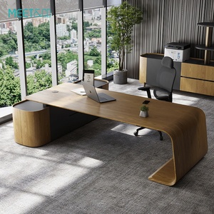 Wholesale Customizable Luxury Modern Boss <b>Table</b> Desk Wood <b>Office</b> <b>Table</b> With Elegant Design for Boss or Executive Use - Product Image 1