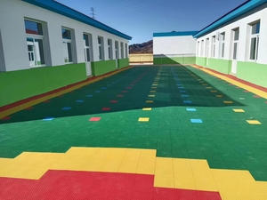 Indoor Gym Vinyl Basketball Court Flooring <b>Tile</b> for Skating Rinks-Outdoor Usage-Graphic Design Solution - Product Image 5