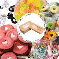 Kraftpapier-Kissenboxen mit Klarsichtfenster, Faltbare Kleine Geschenkverpackungen für Süßigkeiten, Schokolade, Kekse, Weihnachten, Hochzeit