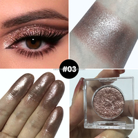 Palette de fards à paupières métalliques rose doré pour mariée, vente en gros, marque privée, végétalien, sans cruauté, fard à paupières pailleté