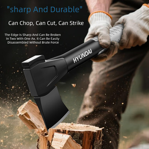 <span class=keywords><strong>Mini</strong></span> hache décorative DIY, manche en bois, acier inoxydable, double lame, hachette, 3 cm de tranchant, marteau de montagne, marteau de terrain - Product Image 3