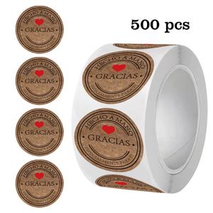 Etiquetas Decorativas de Vinilo Ecológicas Personalizadas en Rollo, con Estampado en Dorado, Diseño de Corazón, para Regalos de Navidad, Impresión CMYK - Product Image 4