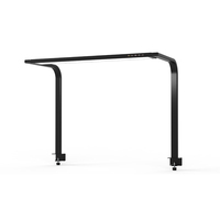 Lampe de bureau LED architecte 24W noire, lumière de travail professionnelle à spectre complet pour grand poste de travail, lampe à intensité variable coulissante
