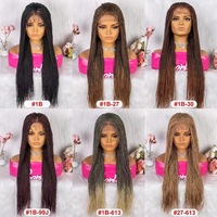Perruque Lace Front Nouvelle Conception Jennifer, Cheveux Humains Brésiliens, Coupe Pixie Bob, Extensions Tressées pour Femmes Noires
