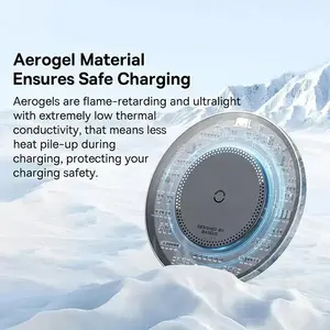 Cargador Inalámbrico Rápido Baseus de 15W para iPhone 15 14 para <span class=keywords><strong>Airpods</strong></span>, Base de Carga Rápida Inalámbrica Qi Visible para Accesorios de Juego - Product Image 2