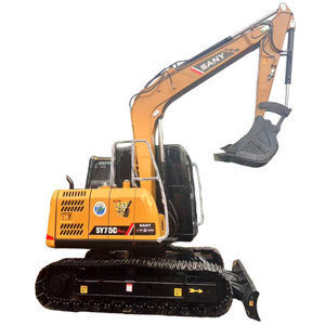 Excavatrice d'occasion japonaise Sany SY75C, matériel de construction, 90% neuve, 7,5 tonnes, mini-excavatrice d'occasion, engin de chantier. - Product Image 1