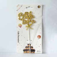 Décoration de gâteau 3D métallique Or Argent Champagne « Future Mariée » avec anneau de diamant et inscription pour enterrement de vie de jeune fille