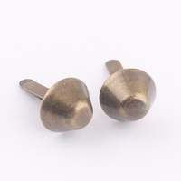 Clous décoratifs en laiton antique de 10 mm pour pieds de sacs en cuir, canapés et meubles