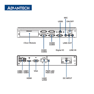 คอมพิวเตอร์อุตสาหกรรมแบบฝังตัวไร้พัดลม Advantech ARK-2230L J1900 พร้อมพอร์ต LAN คู่ VGA+ เกตเวย์ IoT อุตสาหกรรม ตัวควบคุมระบบอัตโนมัติ - Product Image 2