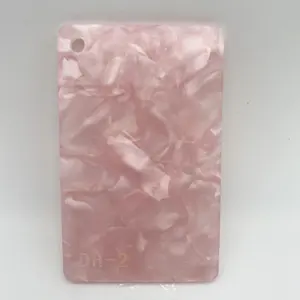Plaque en acrylique coulé imitation coquillage / Plexiglas <span class=keywords><strong>coloré</strong></span> à grandes fleurs 3MM pour accessoires capillaires / porte-clés / bricolage / décoration - Product Image 5