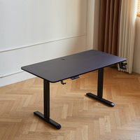 Bureau d'Ordinateur Ergonomique Monomoteur Extensible, Table Intelligente Assis-Debout, Mobilier Moderne, Hauteur Réglable
