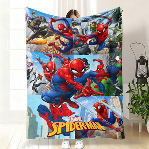 cheap wholesale cute cartoon character blanket low moq custom printing plush polyester <b>sofa</b> couch throw bed blankets - Product Image 1