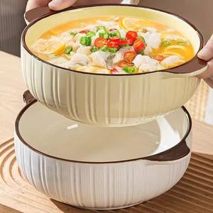 Bol <span class=keywords><strong>à</strong></span> soupe en céramique au design classique pour chou fermenté, poisson, ramen, grand <span class=keywords><strong>pot</strong></span>, usage domestique, marque Mao Xuewang - Product Image 3