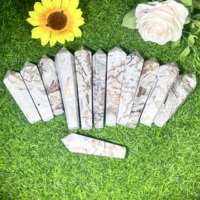 Vente en gros de tour de cristal en agate mexicaine naturelle polie pour la guérison, ornement et collection de cristaux