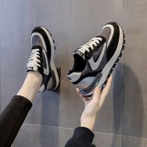 Zapatos Deportivos de Cuero para Mujer de Alta Calidad 2026, Zapatos Casuales Negros, Nuevos y Gruesos - Product Image 4