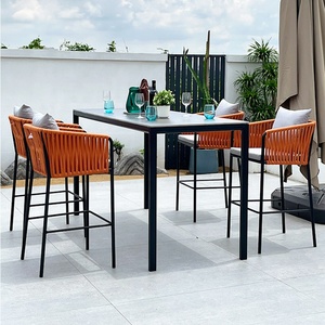 Muebles de jardín Patio Cuerda Silla alta Decoración Nordic Outdoor <span class=keywords><strong>Mesa</strong></span> <span class=keywords><strong>y</strong></span> silla Set - Product Image 3