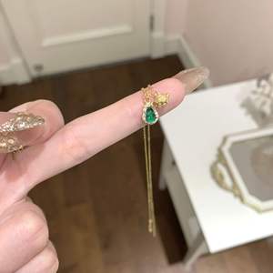 Collier en argent sterling S925 avec perle baroque boutonnée, pendentif étoile en diamant bleu Palaiba, chaîne rétro française pour clavicule, platine - Product Image 3