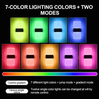 Lampe murale LED EGH 2026 à motif vertical, 3000 mAh, 3W, style télécommande, noir et blanc, rechargeable par USB, en fer et acrylique