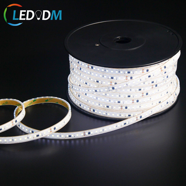 High Quality 110v 220v High Voltage Led Strip Light300k 4000k 6500K Ip67 Waterproof 50m Per Roll Outdoor Project Lighting