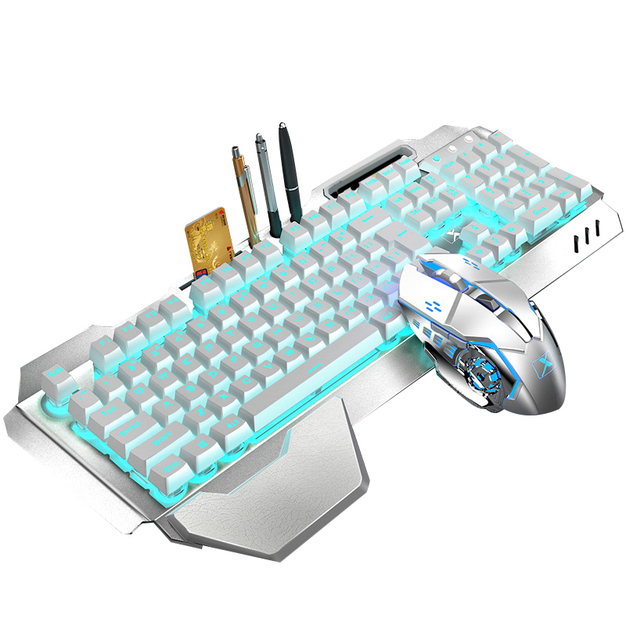 2.4ghz Rgb Teclado Y Mous Gamer Clavier Et Souris Sans Fil Wireless Gaming Key Board and Mouse Mechanical Keyboard Combo Set