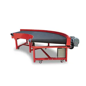 Fabrika fiyat Metal destekli PVC/PU döner bantlı konveyör, montaj hattı paketleri yükleme ve boşaltma için eğri sistemli