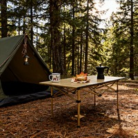 Table pliante légère en acier carbone de 120 cm pour le camping, table à roulettes, hauteur réglable, pour meubles d'extérieur, groupe, pique-nique, marché