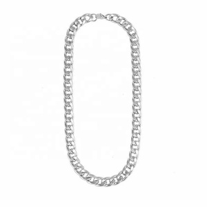 Collar plano de acero inoxidable estilo hip hop para hombre y mujer, Gargantilla, Gargantilla, estilo cubano - Product Image 5