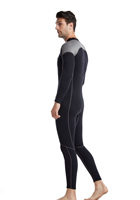 Combinaison de plongée en néoprène à manches longues 3mm 5mm avec fermeture éclair avant et arrière, combinaison de surf noire en néoprène