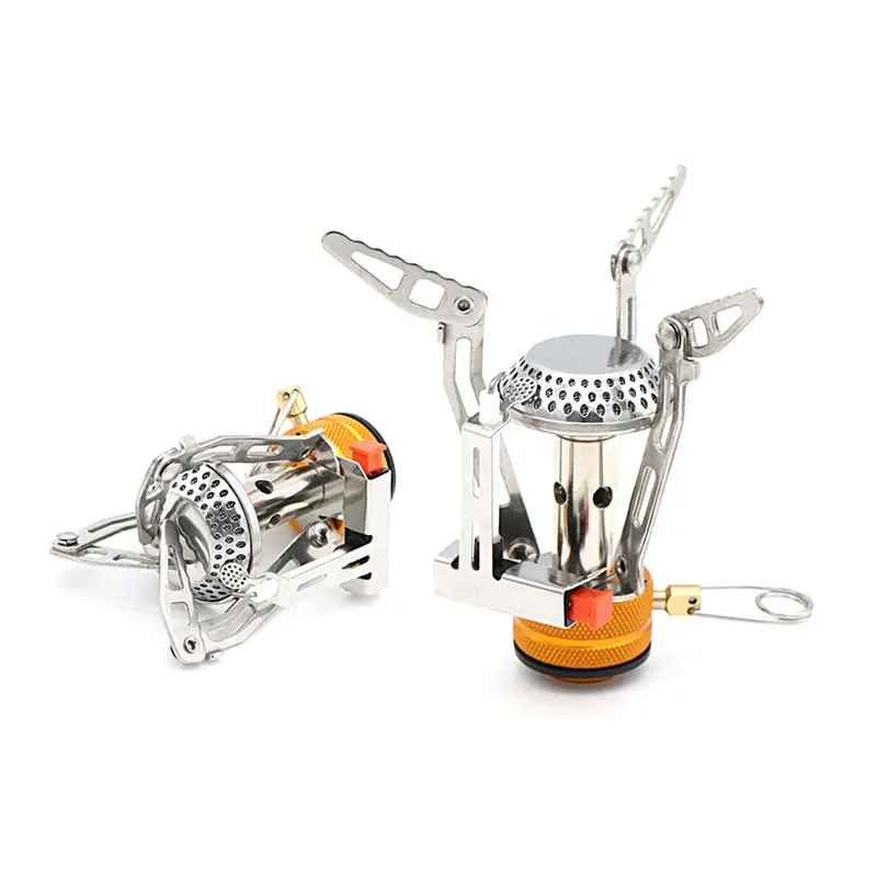 Outdoor Biking Fishing Picnic Ultra Portable Mini Camping Gas Stove With Adjustable Arms