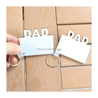 MDFSUB 50*60mm Doppelseitige Sublimations-MDF-Schlüsselanhänger-Rohlinge Vatertags-Geschenk für Papa mit Schutzfolie