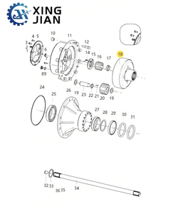 Aksesori cincin roda gigi planet usang untuk <span class=keywords><strong>Lonking</strong></span> 833AL <span class=keywords><strong>Wheel</strong></span> <span class=keywords><strong>Loader</strong></span>. Rasio gigi adalah 50:57 - Product Image 3