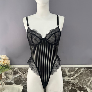 Nuevo Teddy Sexy Transparente Negro para Mujer, Estilo Encantador con Característica Transpirable, Ropa Interior, Lencería - Product Image 4