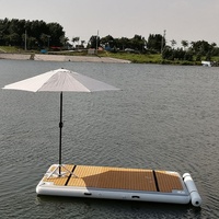 Île flottante gonflable, ponton gonflable à utiliser en mer