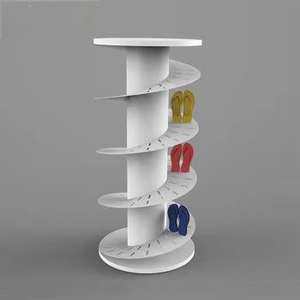 Présentoir de chaussures en métal de supermarché personnalisé de qualité supérieure rotatif montage facile matériau d'étagère en métal autoportant Style moderne 30cm - Product Image 6