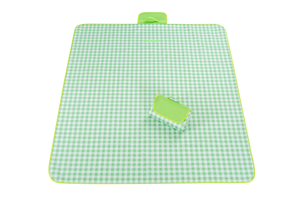 Mantas de Picnic Plegables con Rayas Verdes y Blancas de 57"x71", Alfombra Impermeable para Exteriores, Manta Práctica para Acampar en Primavera y Verano - Product Image 4