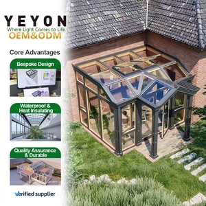 Perfil <span class=keywords><strong>de</strong></span> Aluminio para Terraza Acristalada Yeyon 2026 OEM, Vidrio Aislante <span class=keywords><strong>con</strong></span> <span class=keywords><strong>Cortinas</strong></span>, Invernadero Residencial para Exteriores - Product Image 1